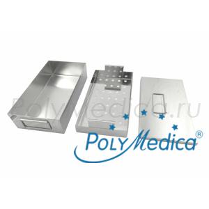 Контейнер для жидкостной стерилизации медицинских инструментов с крышкой 380х260х30 мм